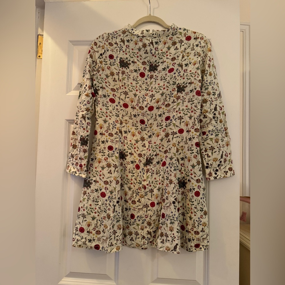 Samantha Pleet Illuminated Ivory Dress Unicorn Print with pockets size 6